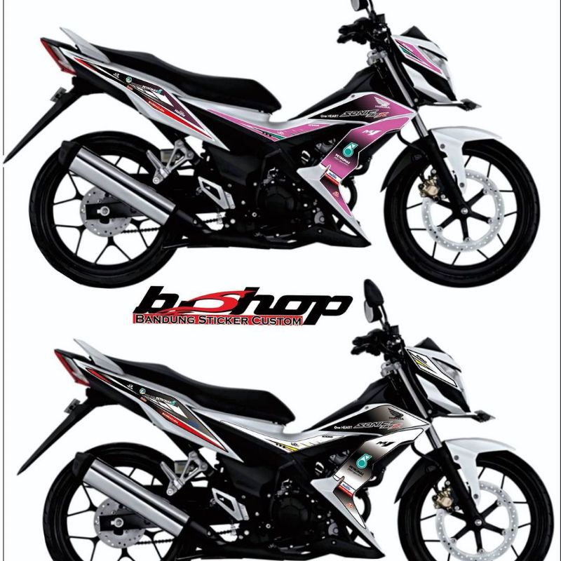 STICKER DECAL HONDA SONIC 150 R PETRONAS PIECH SILVER
