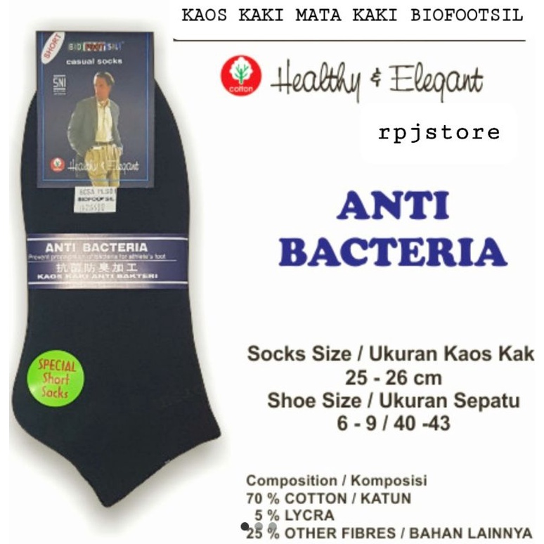 KAOS KAKI BIOFOOTSIL MATA KAKI POLOS WARNA