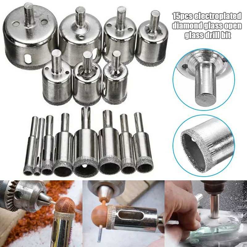 Mata Bor Kaca keramik Granit Batu marmer Diamond coated hole Saw drill bit