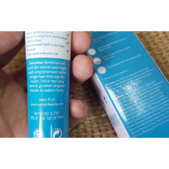 Wardah Acnederm Acne Spot Gel 15 ml Treatment Jerawat - Obat Totol Jerawat dengan BHA dan Willowherb Extracts - Skincare BPOM Halal