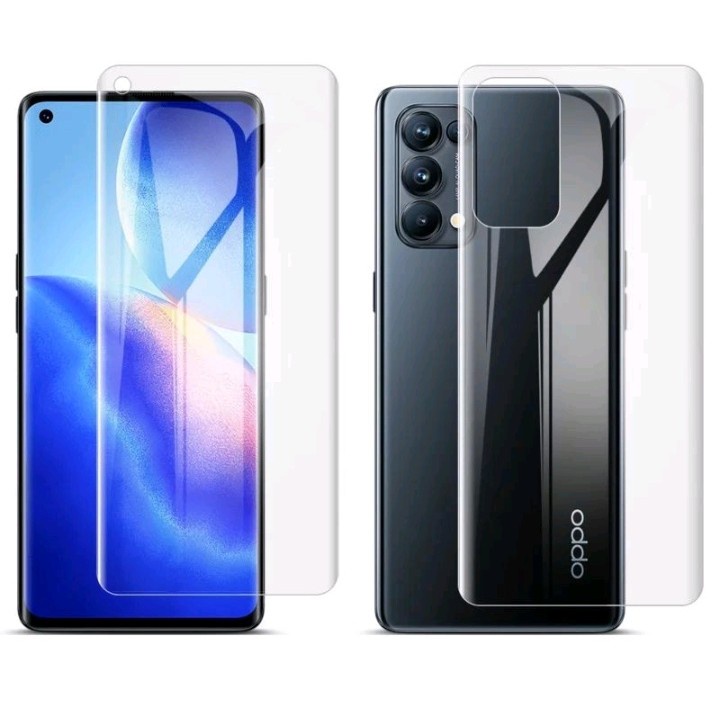 Hydrogel Clear Front-Back OPPO Reno 4/Reno4 F/4Pro/Reno 2/Reno2 F/Reno 10X Zoom/Reno 1/A9 2020/A5 2020/A31/K3 Hidrogel Full Cover-Ful Coverage Bening Glossy-Glosy Jelly-Hydro Depan-Belakang Antigores-Anti Gores Transparent Tipis-Bagus-Laris 4F PRO 10xZoom