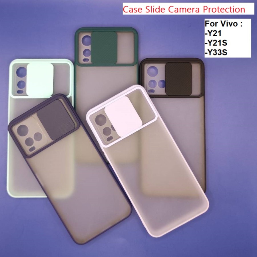 VIVO Y51 2020 Y51A Y33S Y53S CASE SLIDE DOFF SLIDING HARDCASE FUZE MATTE DOVE TRANSPARAN HARD CASING PROTECT CAMERA COVER PELINDUNG KAMERA