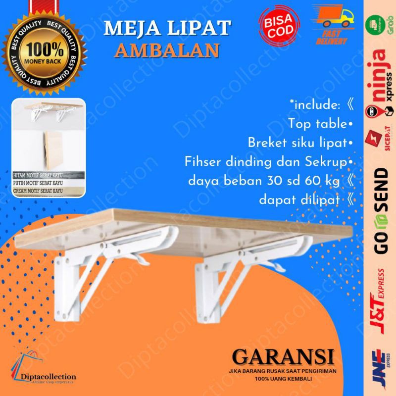 MEJA LIPAT PORTABLE MEJA LAPTOP PORTABLE  MEJA BELAJAR DINDING LIPAT MEJA KERJA LIPAT DINDING A794