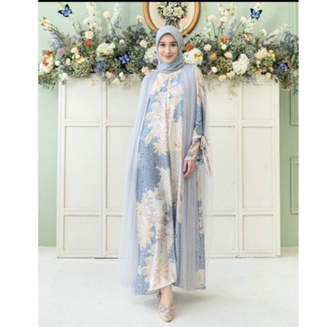 Alyssa dress by klamby with tulle, saphire