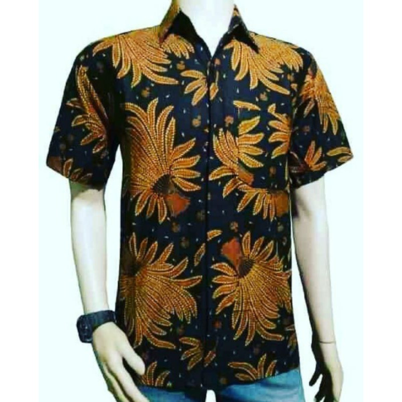 BAJU KOKO PRIA DEWASA LENGAN PENDEK  BAHAN KATUN TOYOBO - KOKO KURTA PAKISTAN -Hem Batik Printing Murah