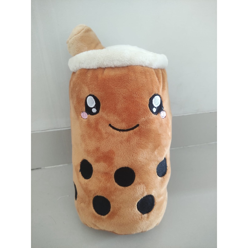 Boneka Boba 30cm Bahan Velboa Isi Dacron Silicon Warna Coklat