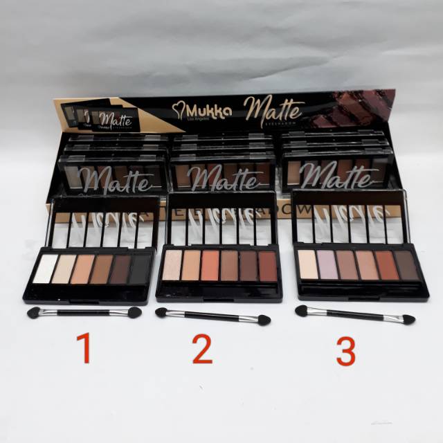 EYESHADOW MUKKA MATTE 6.colour / 3.seri