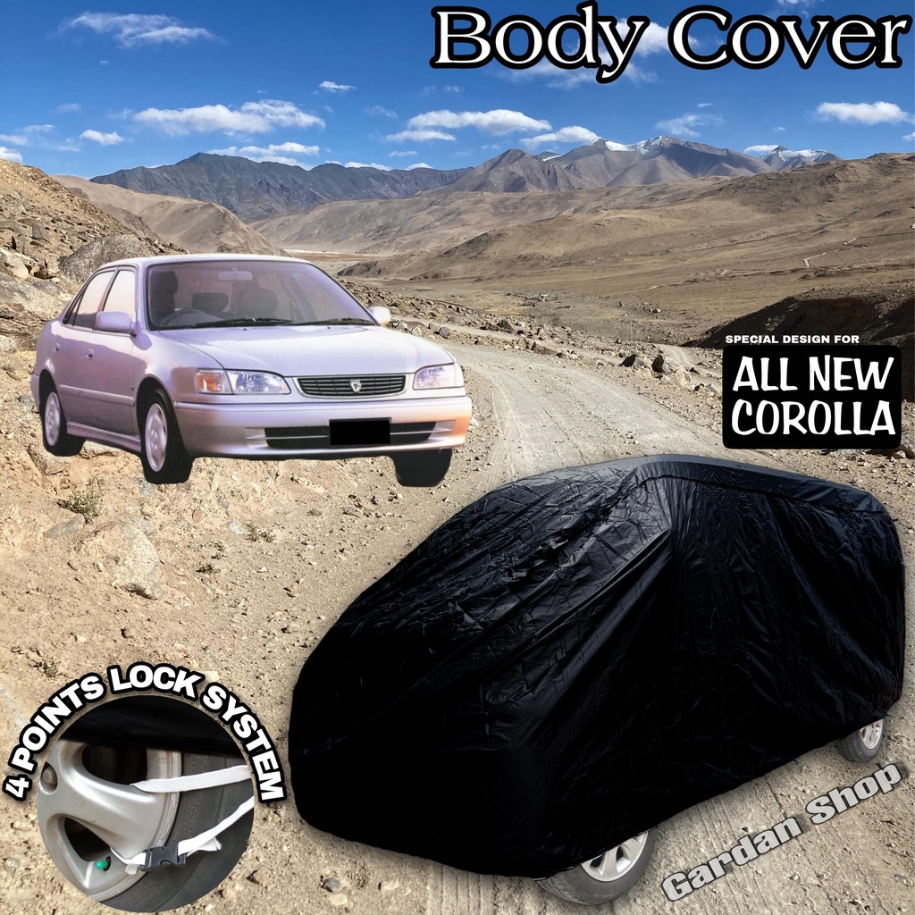 Sarung Mobil ALL NEW COROLLA Hitam POLOS Body Cover All New Corolla Full Black