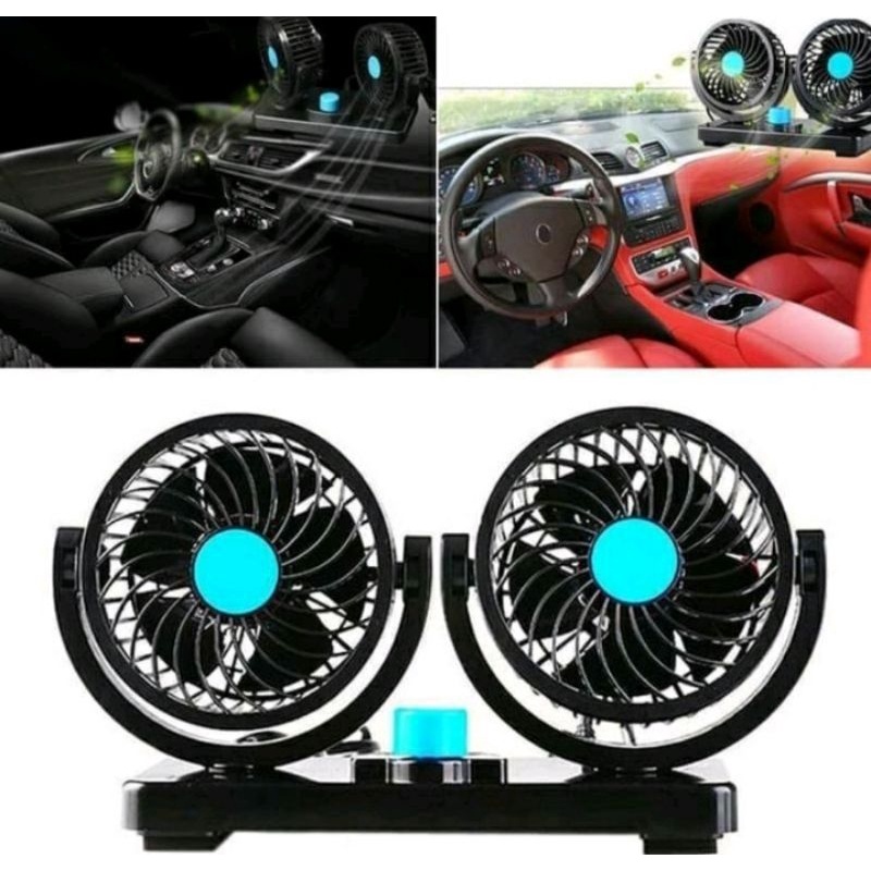 kipas angin mobil 24 volt double blower angin dingin