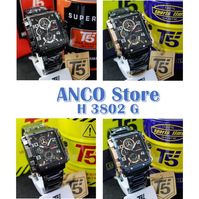 Jam tangan T5 H 3802G Original Chronograph