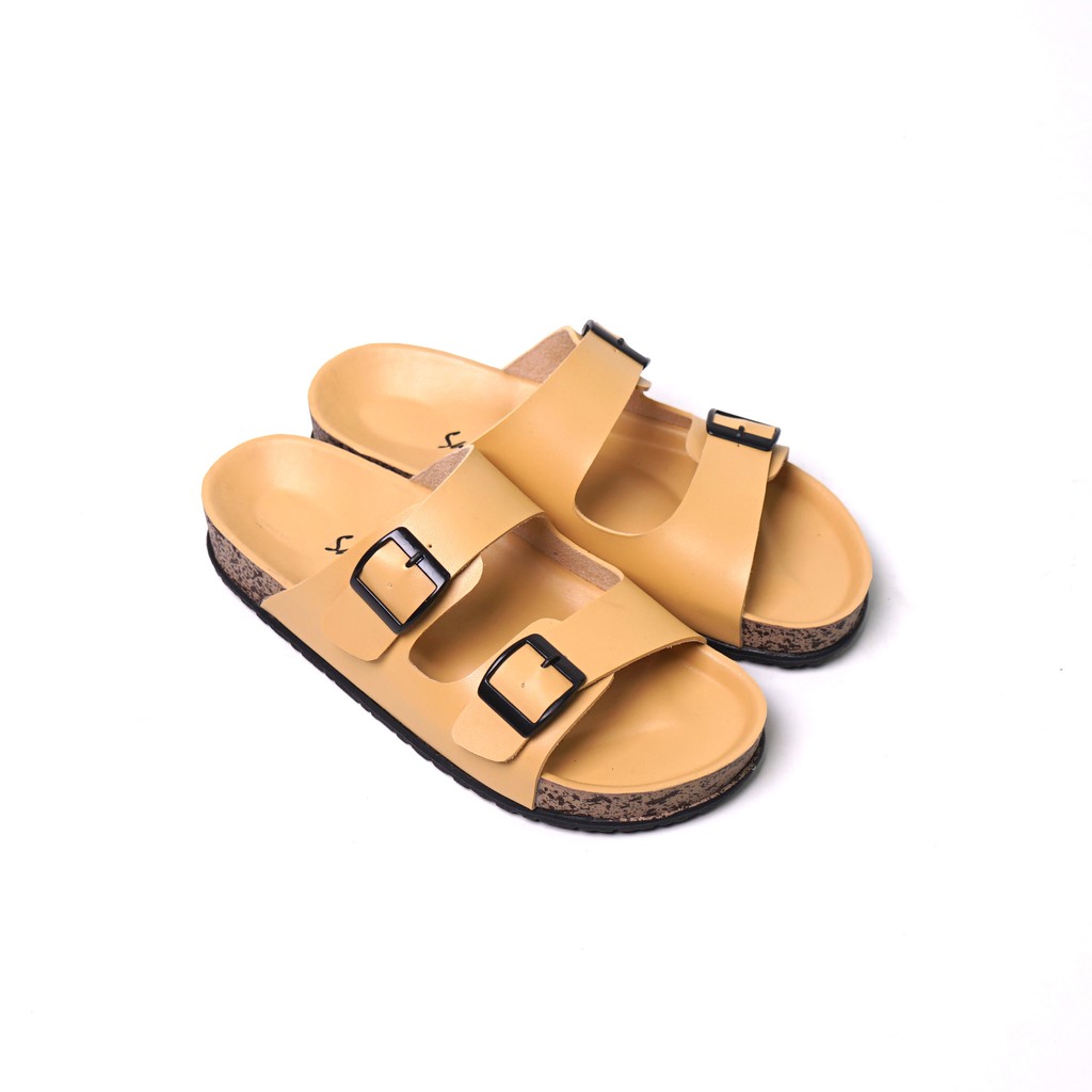 Sarasara JINNY Sandal Birken Sandal Slide Casual Fashion Wanita Kekinian Trendy Terbaru-yellow