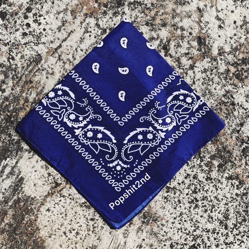 Bandana slayer warna BIRU motif paisley