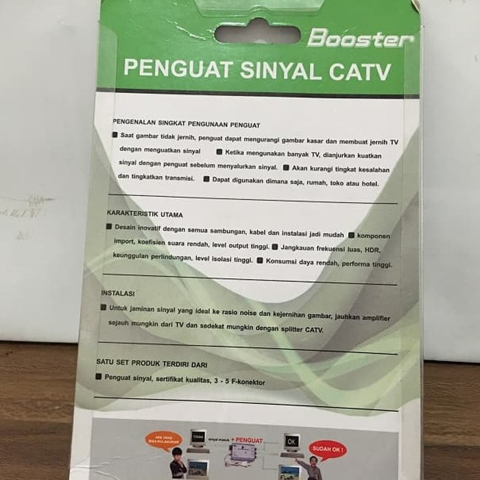 Penguat Sinyal Antena TV CATV Fleco Booster Berkualitas SB-8620ED6