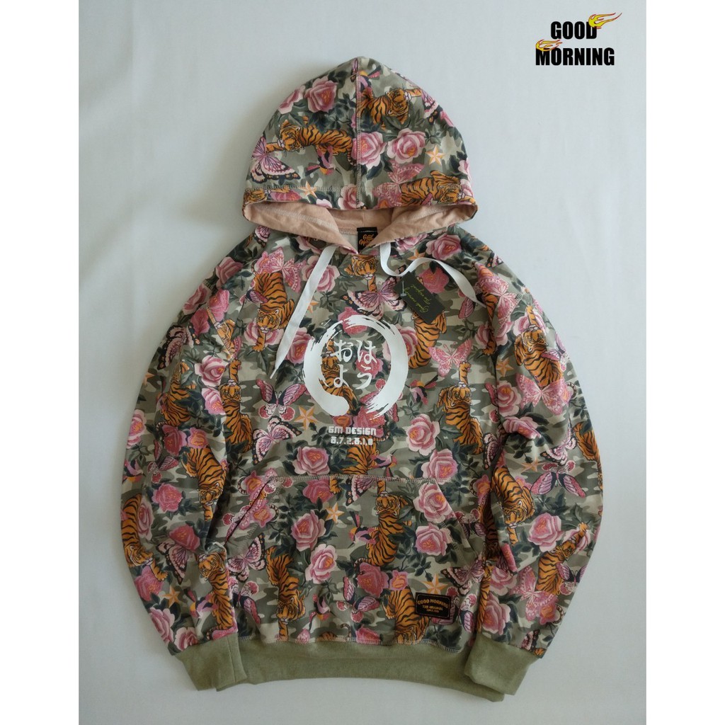 hoodie sweater goodmorning rose mawar / hoodie mawar / sweater rose wanita pria / hoodie tiger