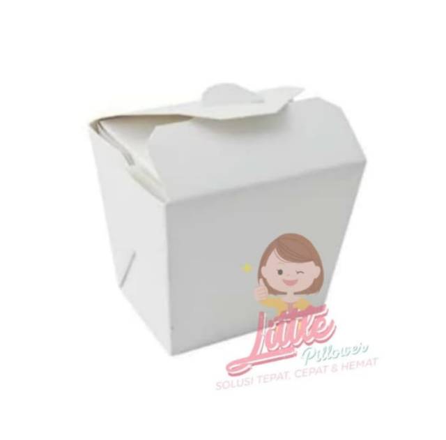 (ISI 50PCS - FOOD PAIL L) Paper Food Pail Large/ Lunch Box/ Kemasan Rice Box