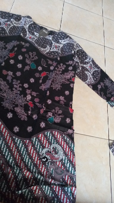Tunik Sekar Jagat #3 Vania Abu Mono Kekinian Seragam Kerja Kantor Kondangan Murah Coklat Tunic Batik