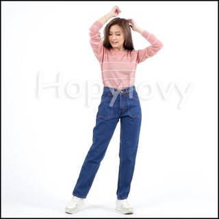  Boyfriend  Jeans  Celana  Jeans  Wanita Big Pocket Bf Lovina 