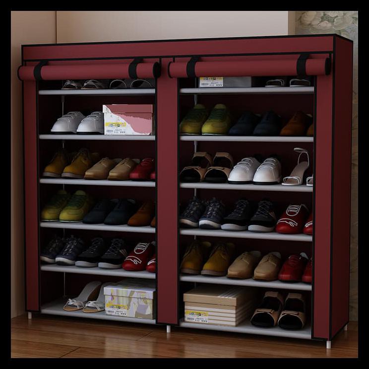 Big Sale Rak Penyimpanan Lemari Sepatu 6 6 Susun Shoe Rack Organizer Shopee Indonesia