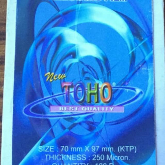 

Laminating KTP Toho 250micron