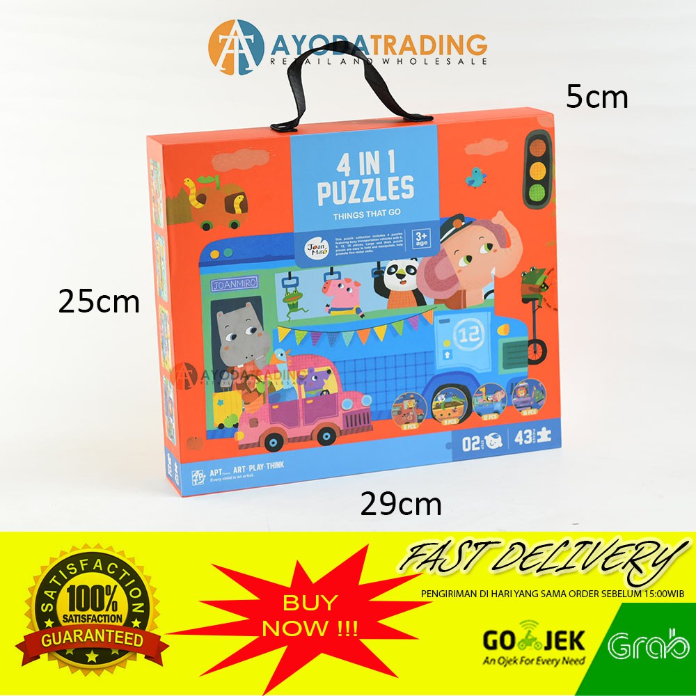 Joan Miro 4 in 1 Puzzle Hadiah Kado