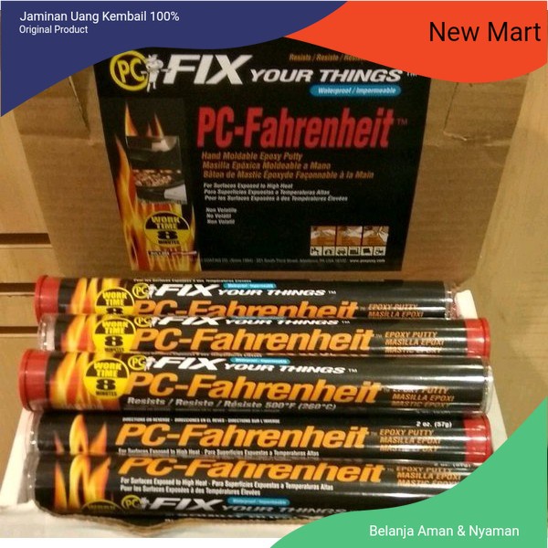 

Lem PC Fahrenheit 2OZ Epoxy Putty Lem Anti Panas ORIGINAL. USA