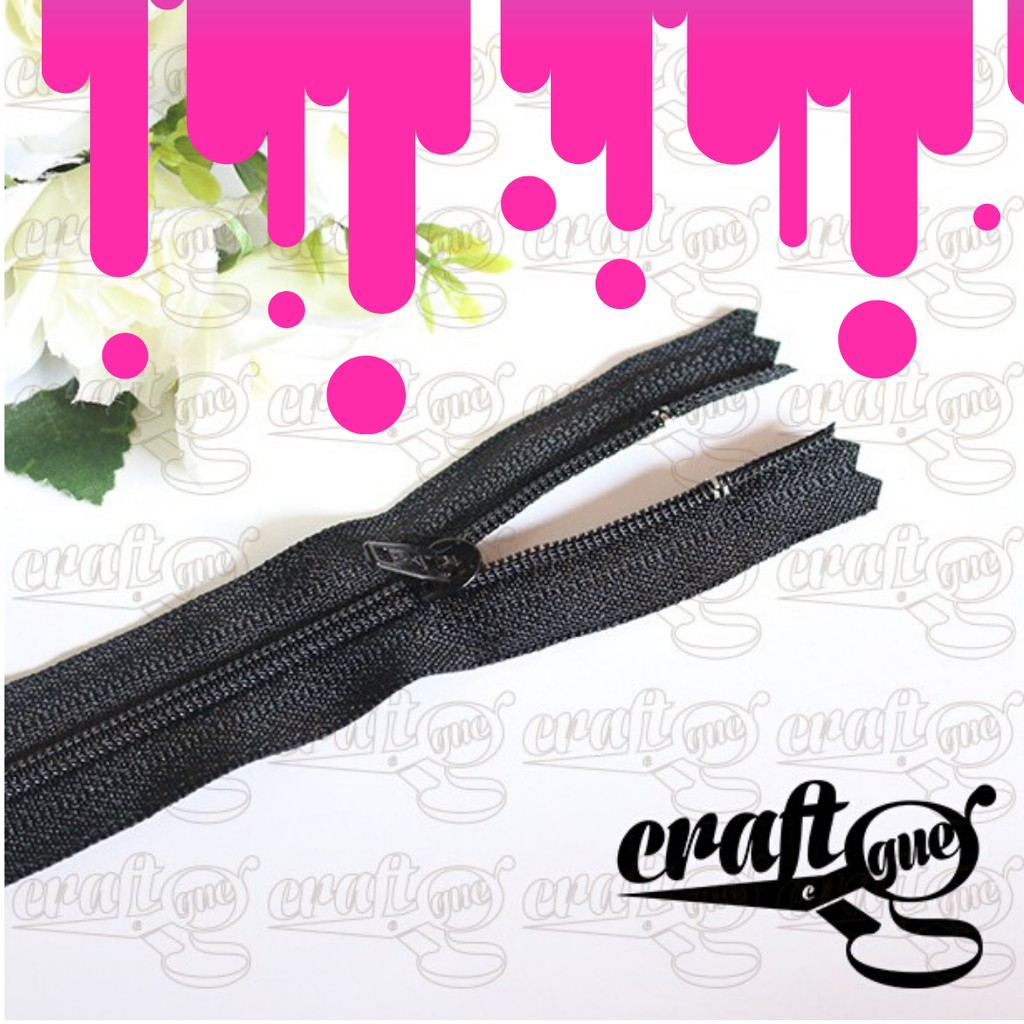 Resleting Sleting Seleting Risleting Zipper Celana Warna Hitam Ukuran 15 cm