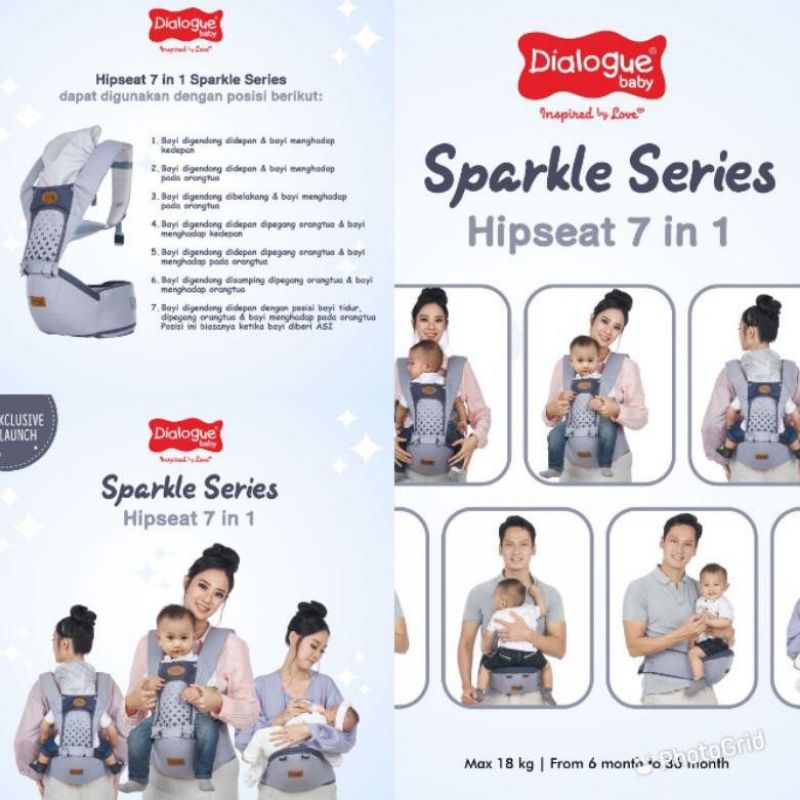 Dialogue Gendongan Hip Seat Baby 7in1 Hipseat Bayi - Gendongan Bayi Duduk - Gendongan Duduk Hipsit