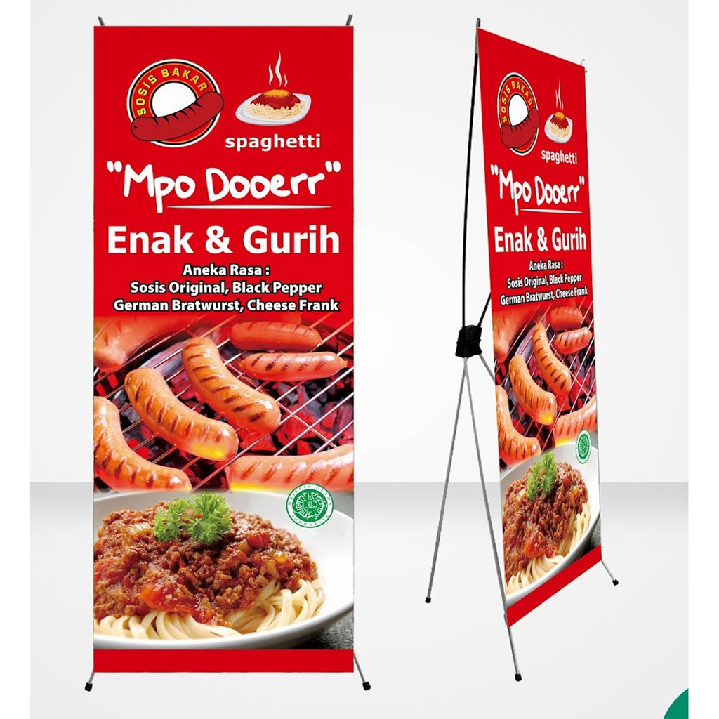 contoh desain x banner makanan
