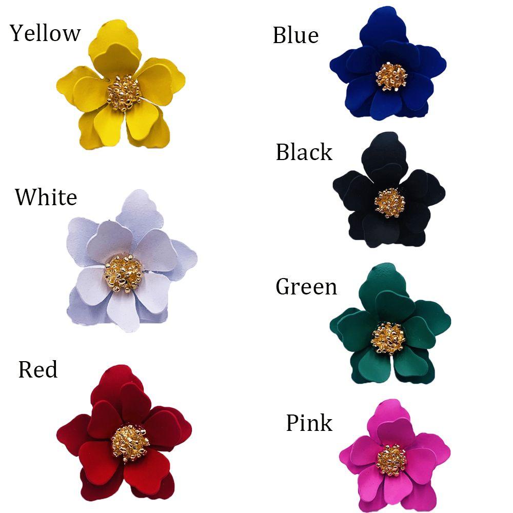 R-flower Stud earrings Perhiasan Aesthetic Murah womens Jewelry Anting Cewek Perhiasan Cat Semprot