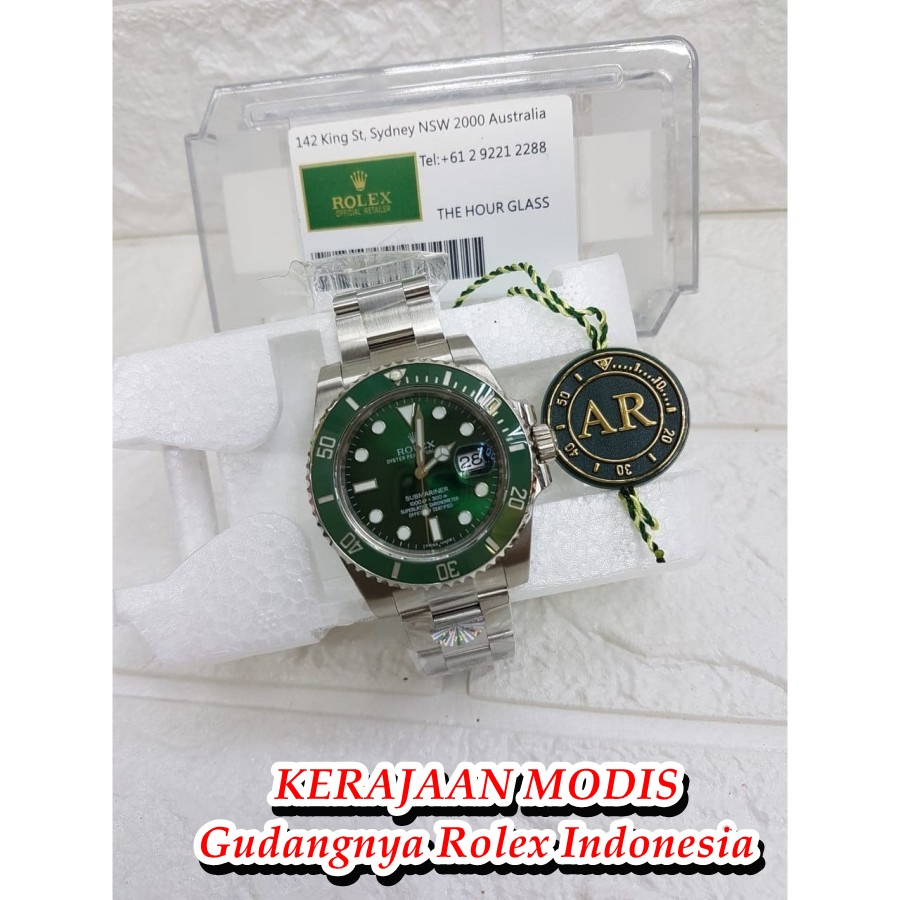 Diskon Rolex Submariner 116610 Lv Green Ceramic Arf V3 1:1 904l Sh3135 Jam Tangan Pria Hadiah Import Garansi 1th