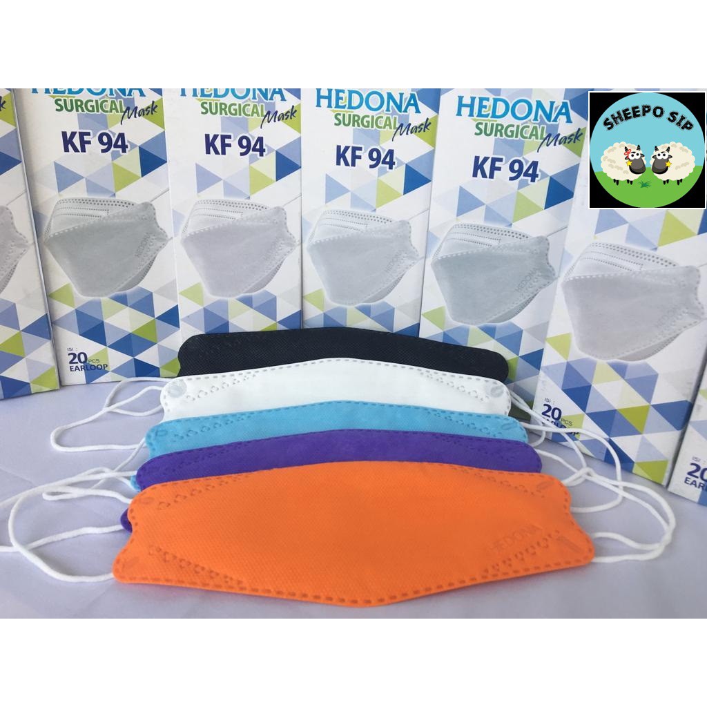 MASKER MEDIS KF94 HEDONA 4 PLY ISI 20 PCS MASKER KOREA MEDIS KEMENKES DISPOSABLE MASK ORIGINAL