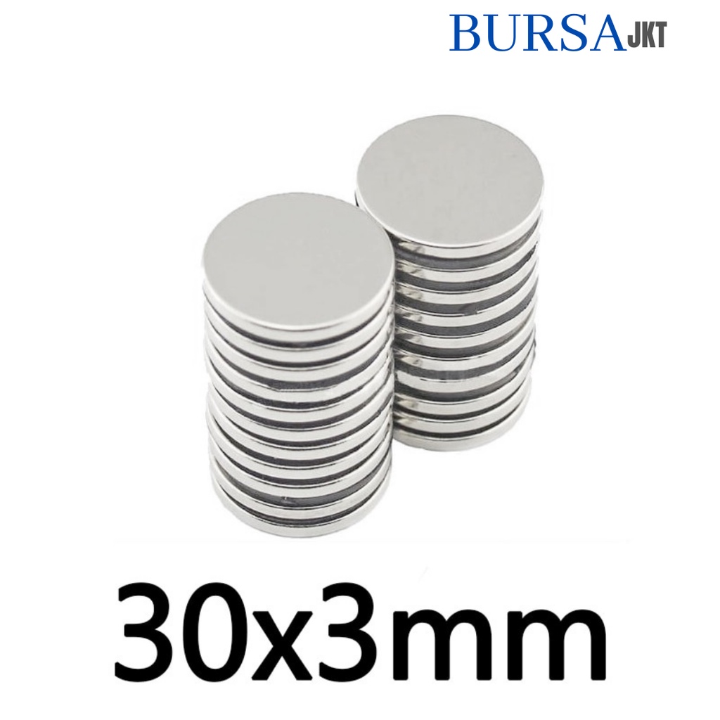 

MAGNET SUPER KUAT N52 NEODYMIUM N52 BULAT STRONG NdFeB 30 x 3 MM