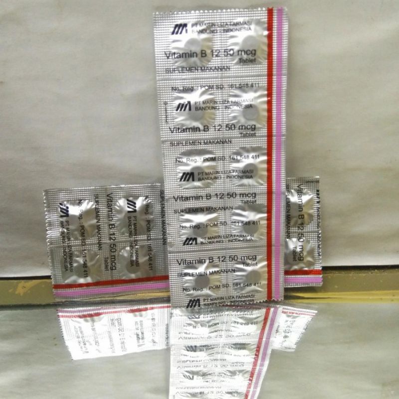 Vitamin B12 50mcg per strip
