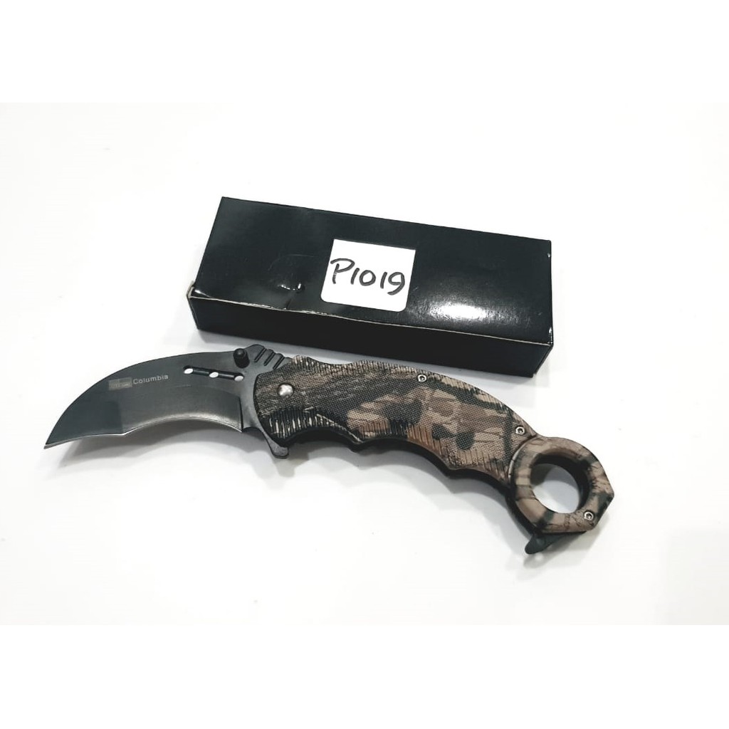 Hot Sale! PISAU LIPAT KERAMBIT CK COLUMBIA P1019 LORENG FOLDING KNIFE SURVIVAL