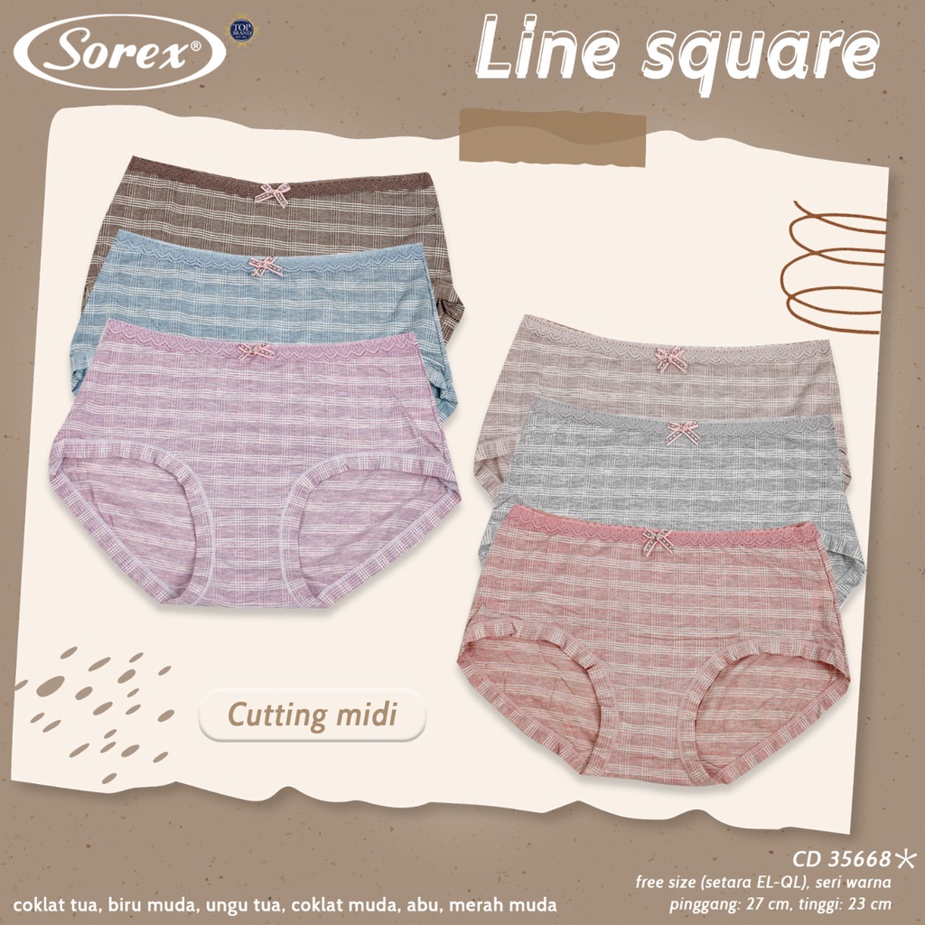 gof Celana Dalam Wanita/CD Sorex 1232 &amp; 35668/Bahan Katun