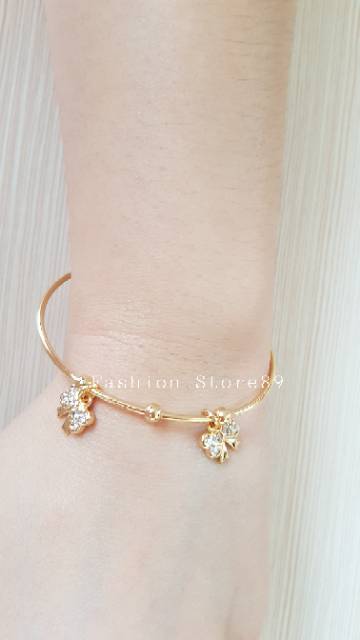 Gelang pita imut simple dan elegant xuping import perhiasan emas xuping dewasa