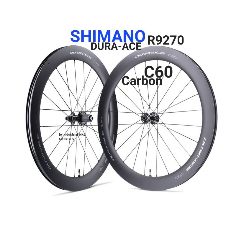 Dura-Ace Carbon Original Wheelset Shimano C 60 DuraAce Carbon R9270 C60 Disc Brake 11sp 12sp 700c Roadbike Balap Road Bike Discbrake