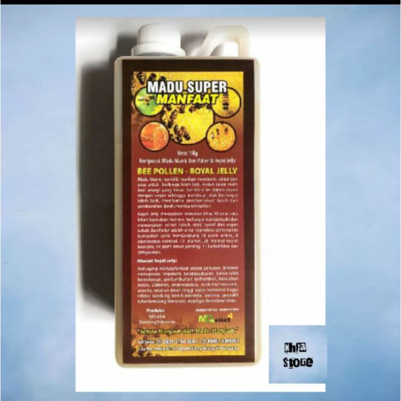 

MADU MANFAAT 1000gr madu Sialang ( madu sumatera )ada royaljelly & beepollen