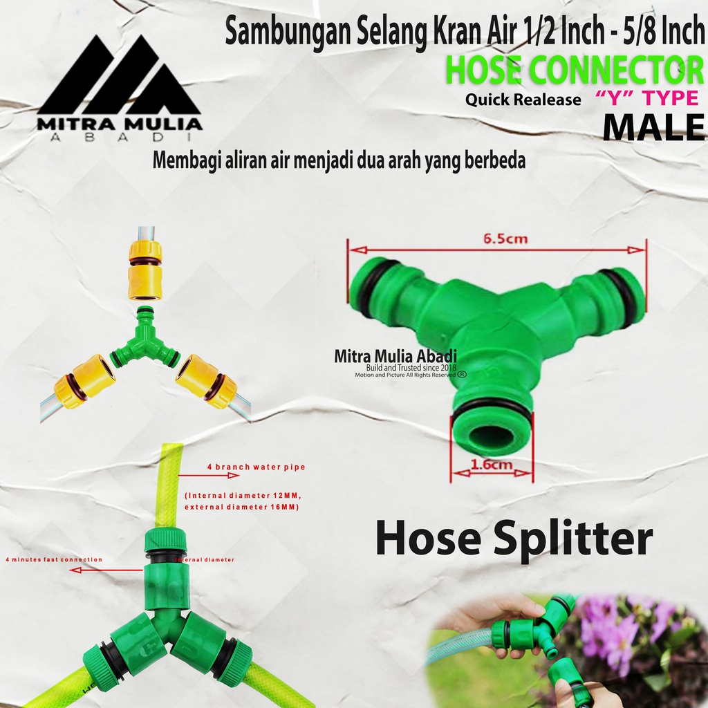 Sambungan Selang Kran Air 1/2 Inch - 5/8 Inch I Konektor Selang