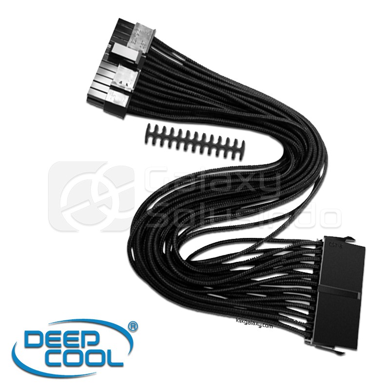 Deepcool ATX 24 Pin Extension Sleeved Cable Black + Cable COMB