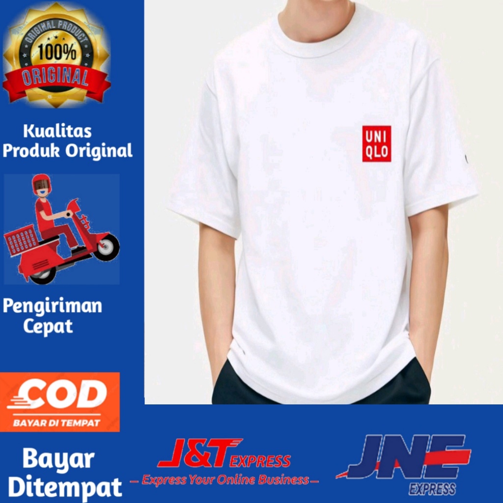 Kaos Katun Uniqlo Premium Kaos Distro Cotton Combed 24S