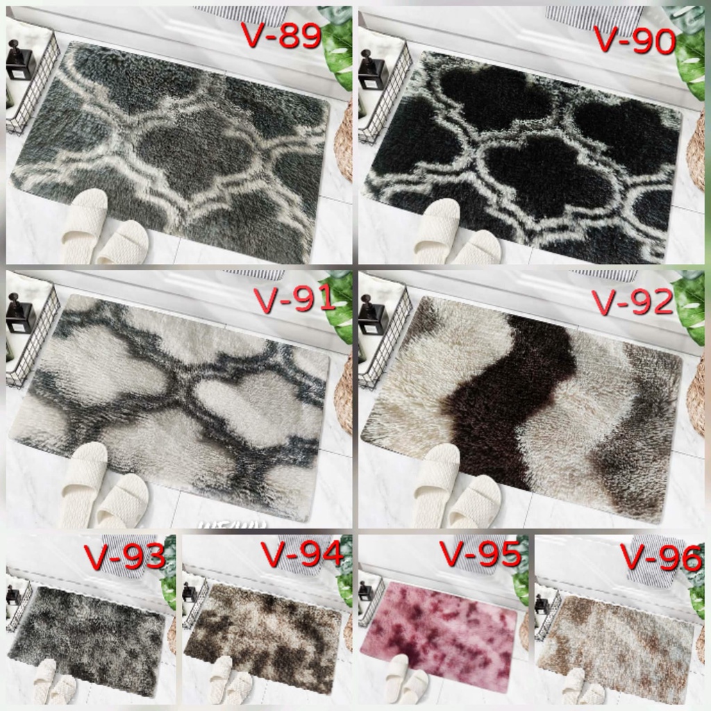 Keset Velvet Keset Bulu Ombre Motif 40Cm x 60Cm