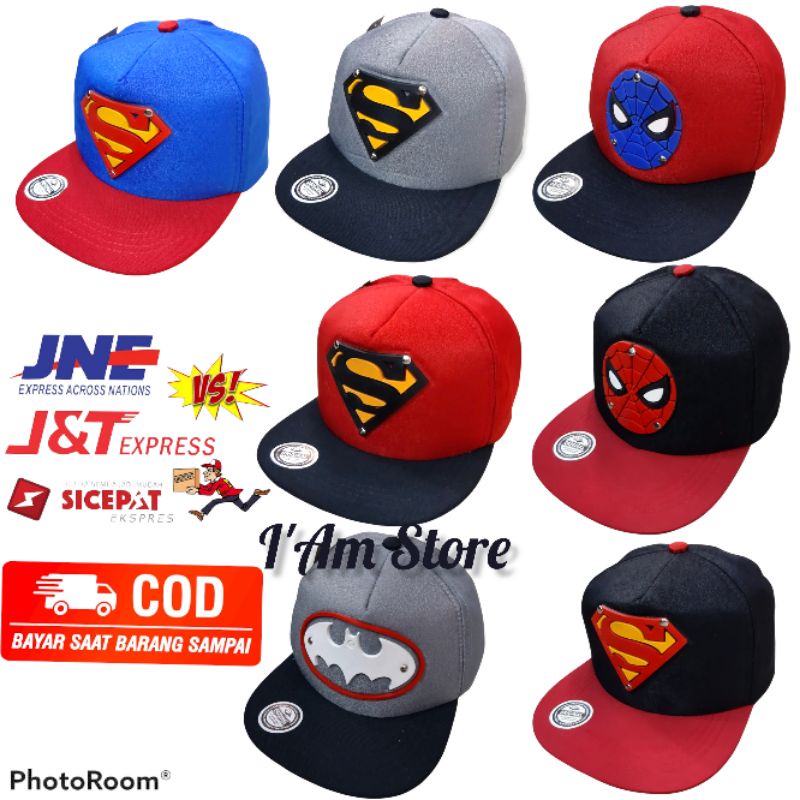 COD topi hiphop anak Karakter/Topi snapback anak super hero