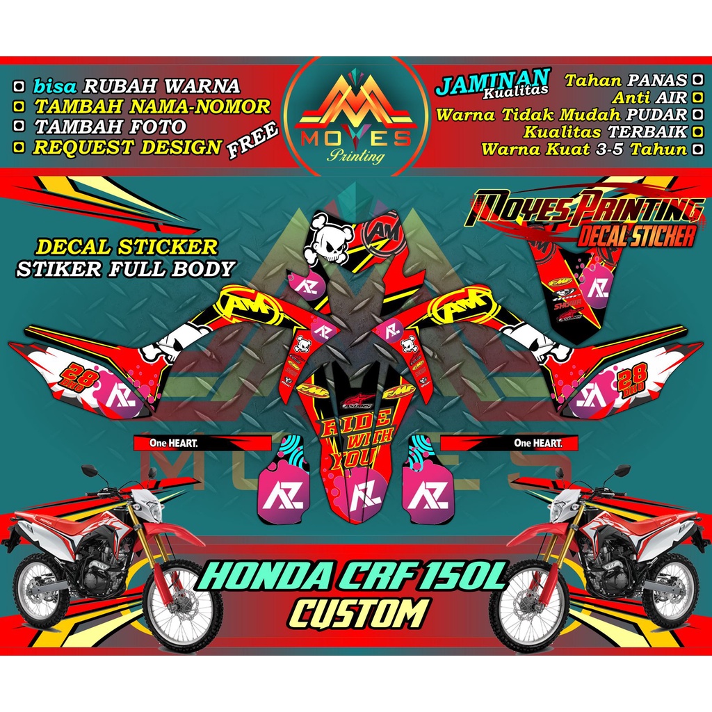 Stiker Decal Crf 150 Full body Decal Full Body Kit Decal Sticker Crf 150R - decal honda crf full sti