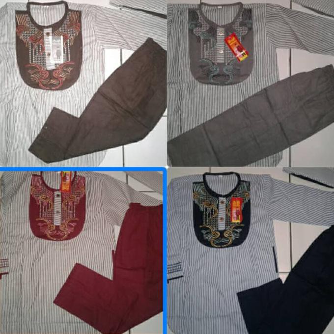 baju koko anak termurah SETELAN BAJU KOKO PAKISTAN ANAK MOTIF GARIS-GARIS ready stock