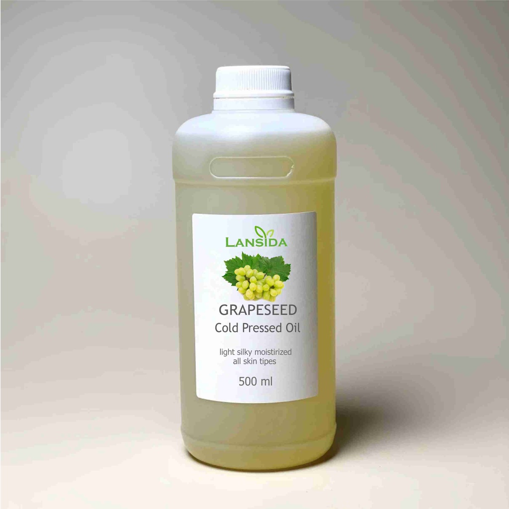 Grapeseed Oil 500 ml Cosmetic Grade Grape Seed Cold Pressed Pure Vitis vinifera Minyak Biji Anggur