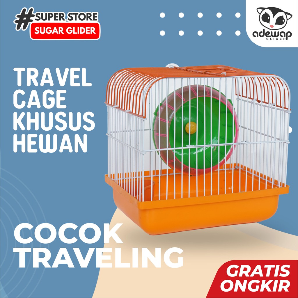 ADEWAP GLIDER Kandang Kecil Sugar Glider Hamster Landak Mini