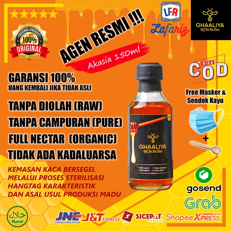

Madu Murni Hutan Asli Nektar Bunga Akasia 100% Alami Pure Natural Raw Honey Minuman Kesehatan 150ml