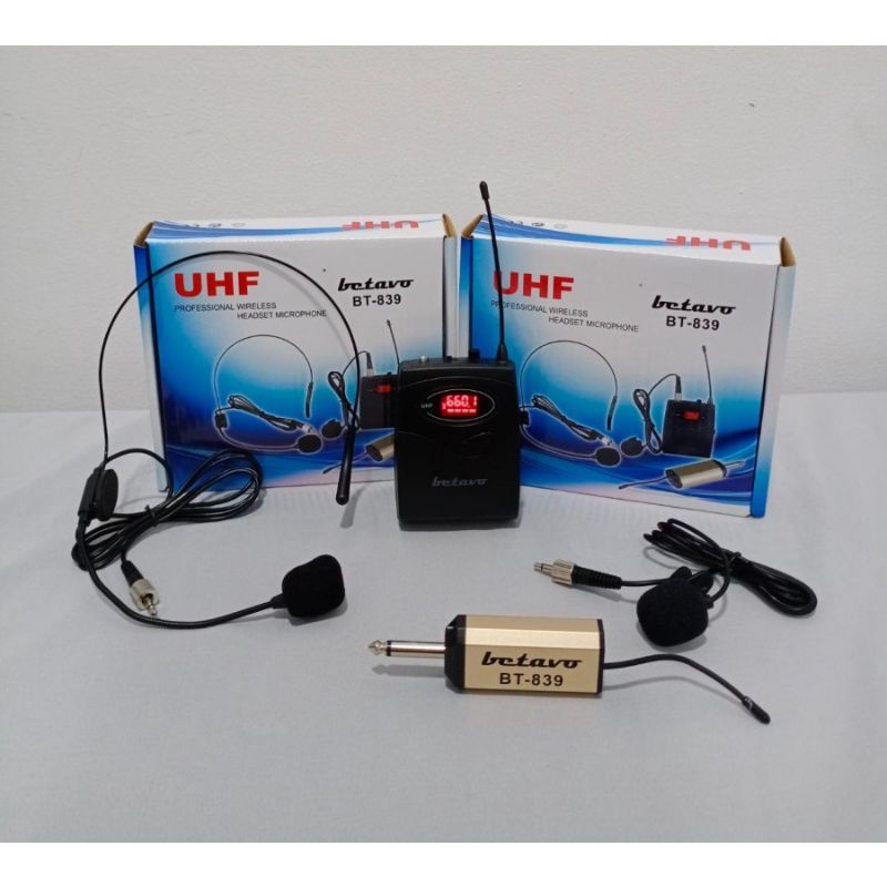 Mic Wireless Clip On Jepit Betavo BT-839 BT 839 BT839 Original BAGUS