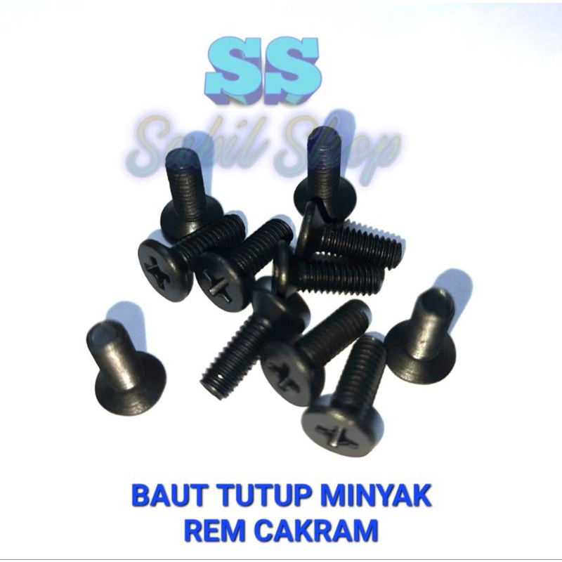 50 Pcs Baut Master Rem Honda Vario Beat Scoopy Baut Tutup Oli Rem Minyak Rem Cakram Motor Honda Ukuran M4x12